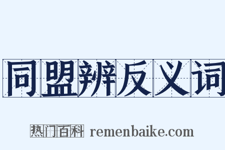 同盟辨反义词是什么意思的图片